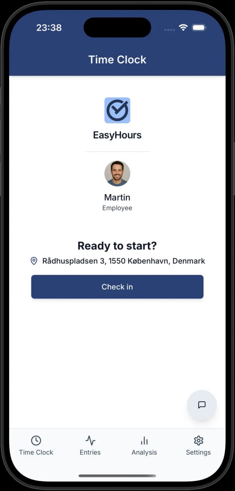 Skráðu tíma með einum smelli